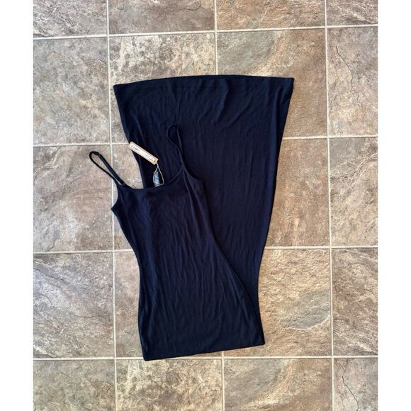 Skims Soft Lounge Long Slip Dress Onyx Size Small - Picture 4 of 12